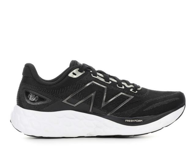 Women's New Balance W680V8 Running Shoes in Black/Gold color