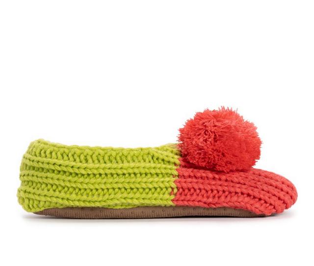 MUK LUKS Ballerina Slippers in Watermelon color