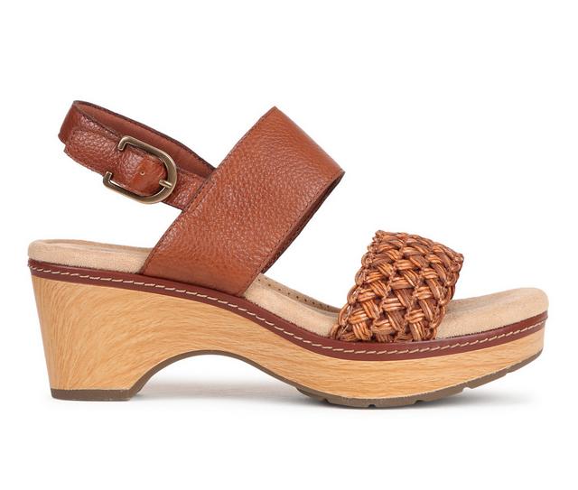 Women's Clarks Seannah Step Wedges in Tan color