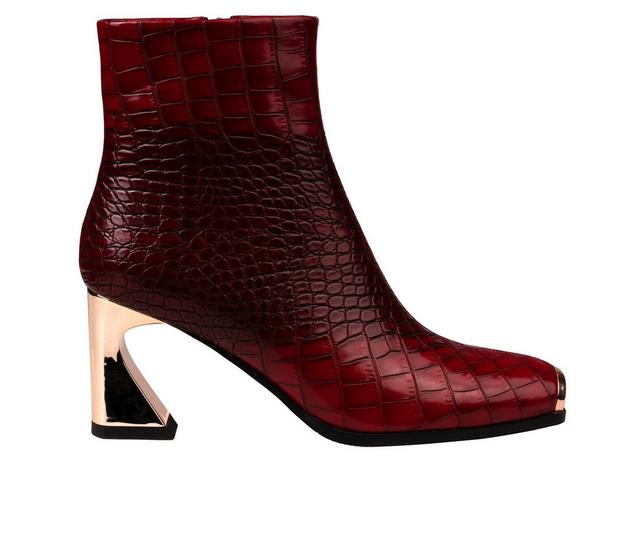 Women's Ninety Union Lima Heeled Booties in Wine color