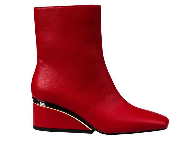 Women's Ninety Union Mona Wedge Booties in Red color