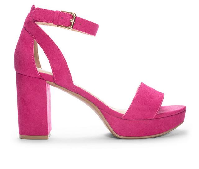 Women's CL By Laundry Go On 2 Platform Dress Sandals in Fushia color