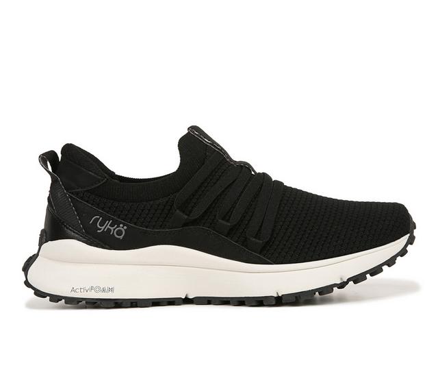 Women's Ryka Jumpstart Lace Sneakers in Black color