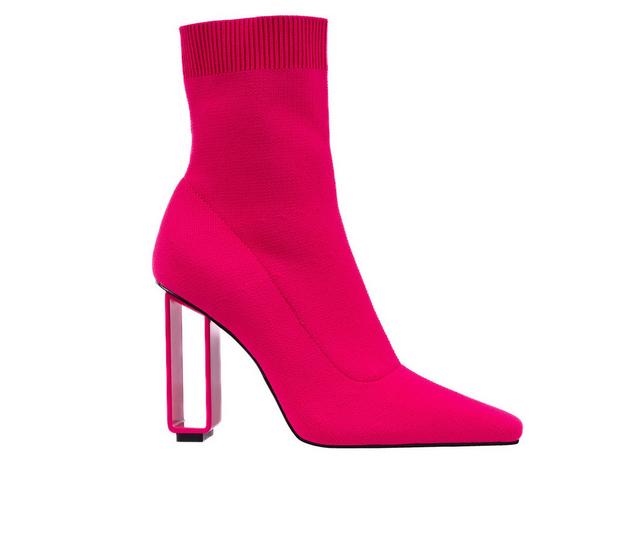 Women's Ninety Union Palace Heeled Booties in Fuschia color