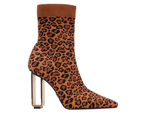 Women's Ninety Union Palace Heeled Booties in Leopard color