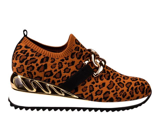 Women's Ninety Union Boston Wedge Fashion Sneakers in Leopard color