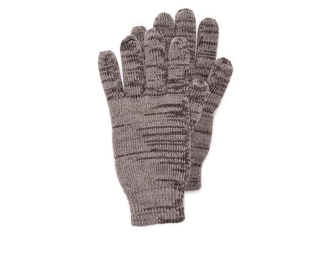 MUK LUKS Marl Gloves in Pewter Ebony color