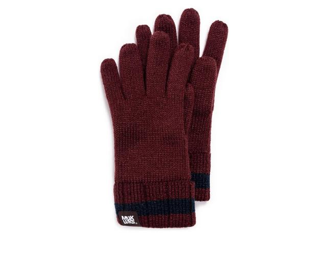 MUK LUKS Ribbed Gloves in Oxford Navy color