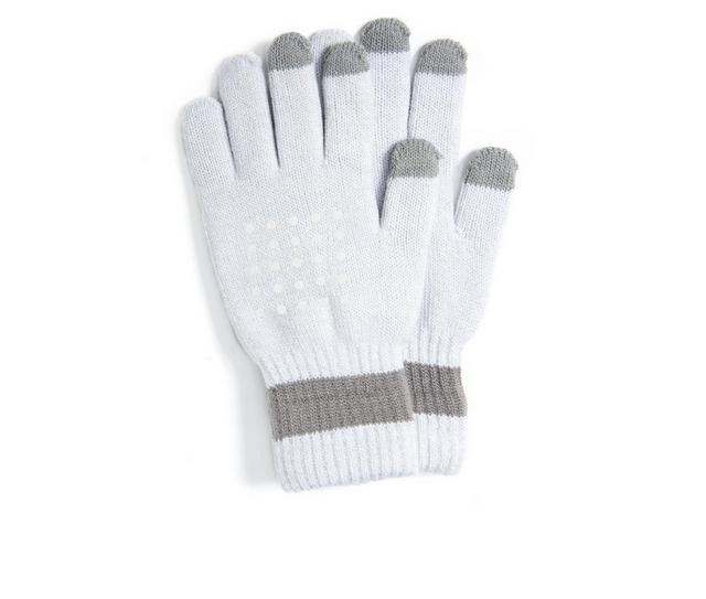 MUK LUKS 2 Layer Knit Glove in Ghost color