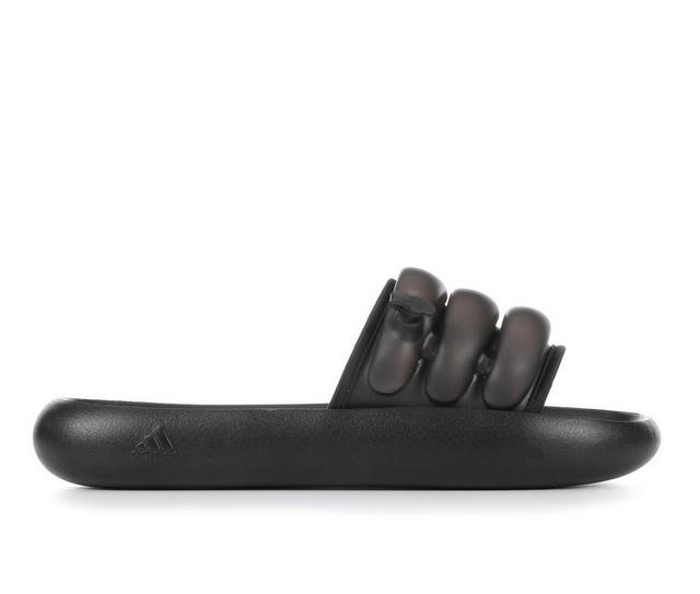 Women's Adidas Zplaash Sport Slides in Core Black color