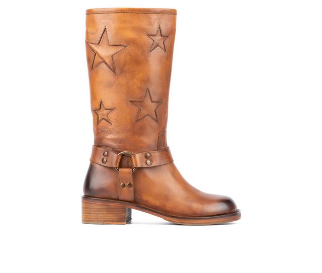 Women's Vintage Foundry Co Mathilde Mid Calf Boots in Tan color