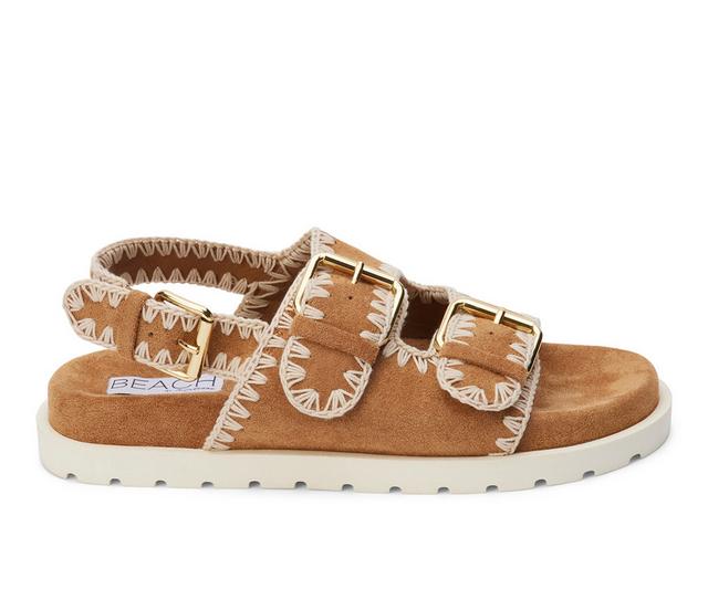 Women's Beach by Matisse Koa Footbed Sandals in Chestnut color