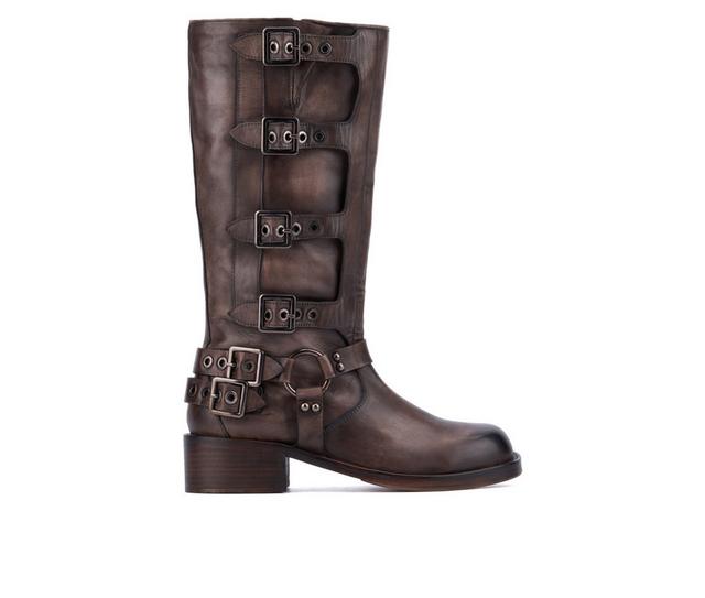 Women's Vintage Foundry Co Constance Knee High Boots in Chocolate color