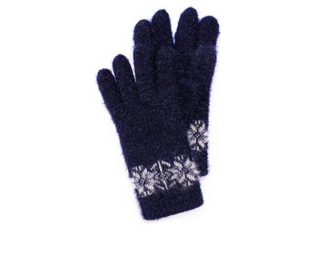 MUK LUKS Novelty Gloves in Dark Sapphire color