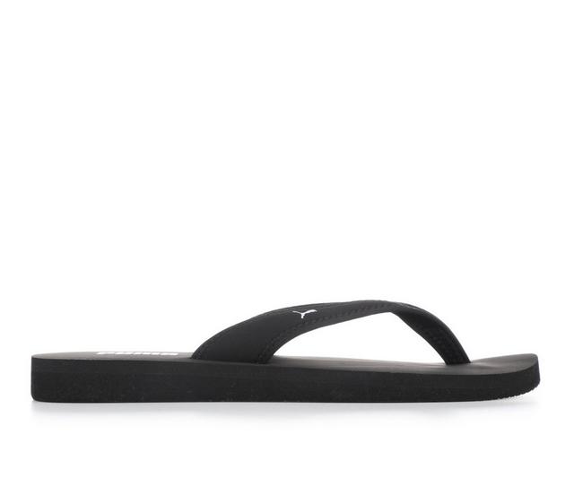 Women's Puma Sandy Flip BX Sport Slides in Black/White color