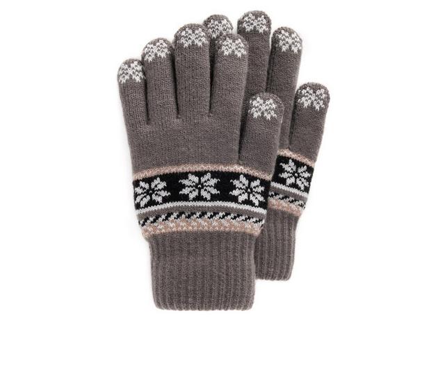MUK LUKS Lined Knit Gloves in Shadow color