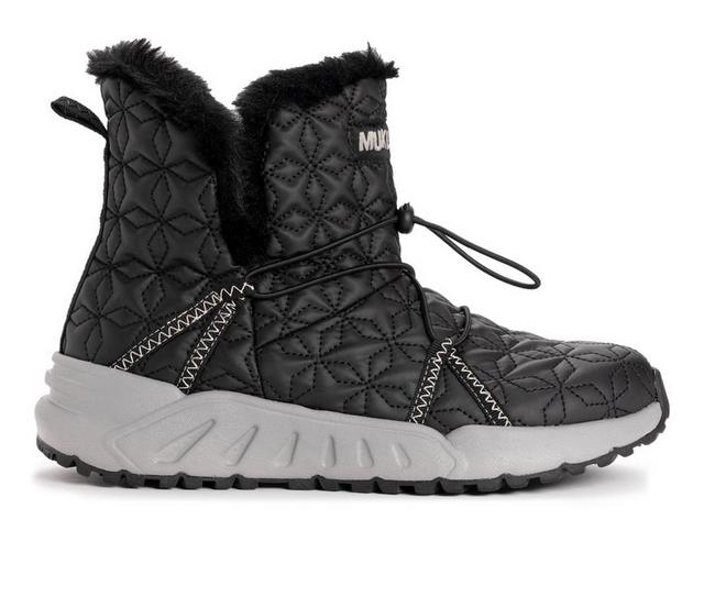 Women's MUK LUKS Jasmine Jade Winter Booties in Black color