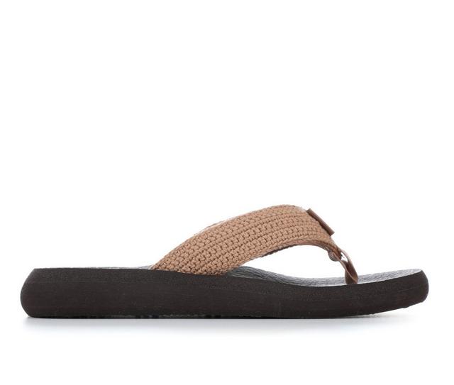 Women's Skechers Cali Asana Valley Chic Flip-Flops in Mocha color