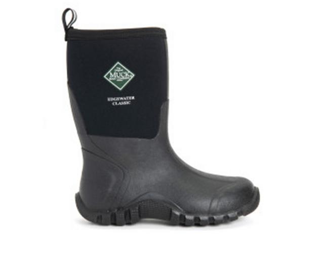 Men's Muck Boots Edgewater Classic Mid Work Boots in Black color