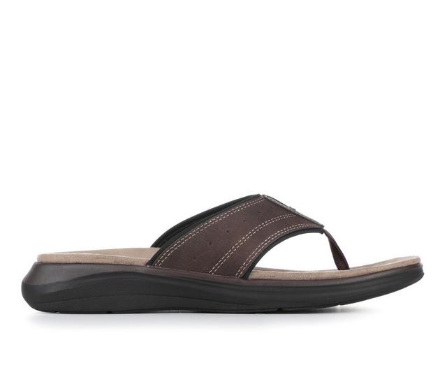 Men's Dockers Banks Flip-Flops in Dark Brown color