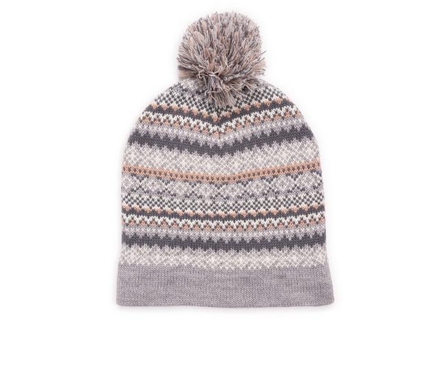 MUK LUKS Slouchie Beanie in Md Grey Heather color