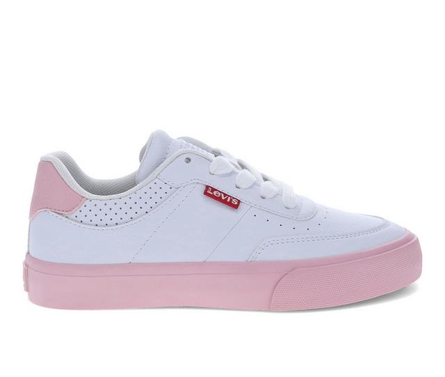 Girls' Levis Big Kids Maribel CB UL Sneakers in White/Pink color