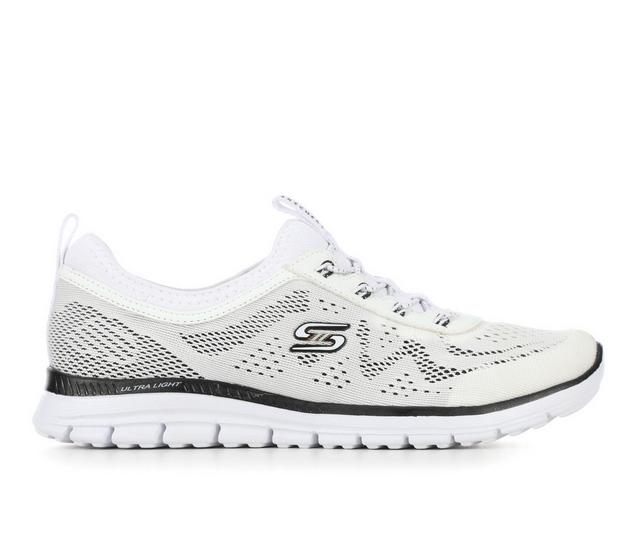 Women's Skechers Luminate Melody 104505 Slip-on Sneakers in White/Black color