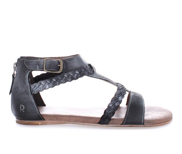 Women's ROAN by BED STU Posey Sandals in Black White color