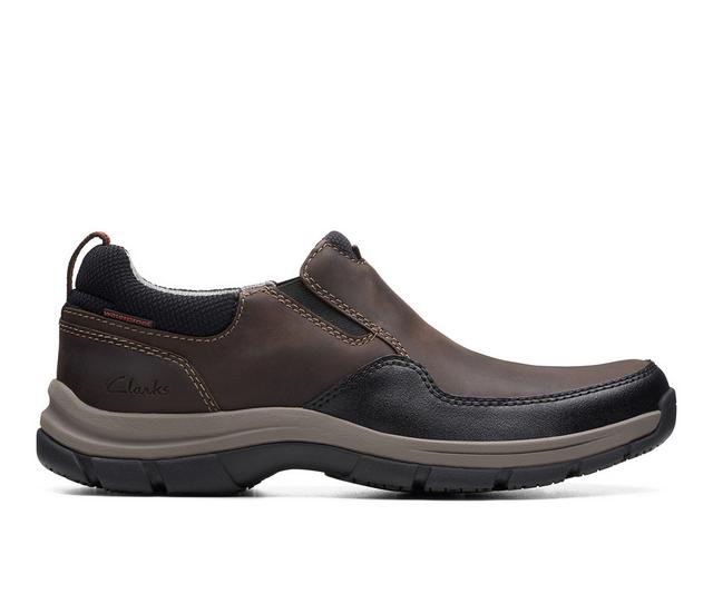 Men's Clarks Walpath Step Casual Loafers in Dark Brown Lea color