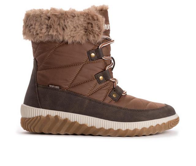 Women's MUK LUKS Winnie Waverly Winter Boots in Coffee color