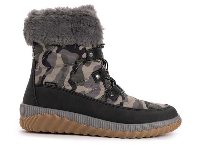 Women's MUK LUKS Winnie Waverly Winter Boots in Camo color