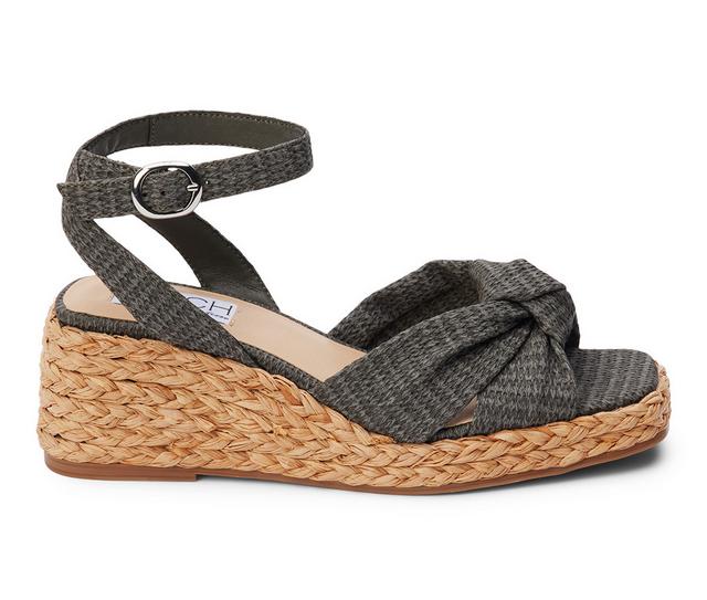 Women's Beach by Matisse Ibiza Espadrille Wedge Sandals in Black color