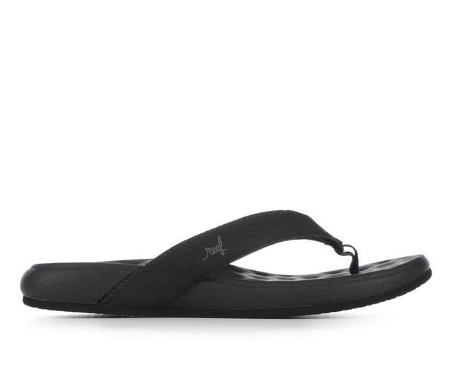 Women's Reef Cushion Harmony Flip-Flops in Black color