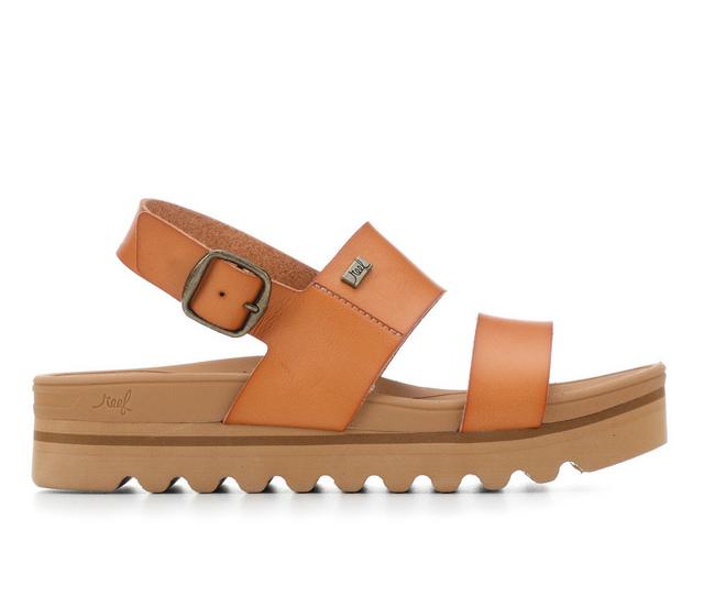 Women's Reef Horizon Hi Buckle Platform Sandals in Natural color