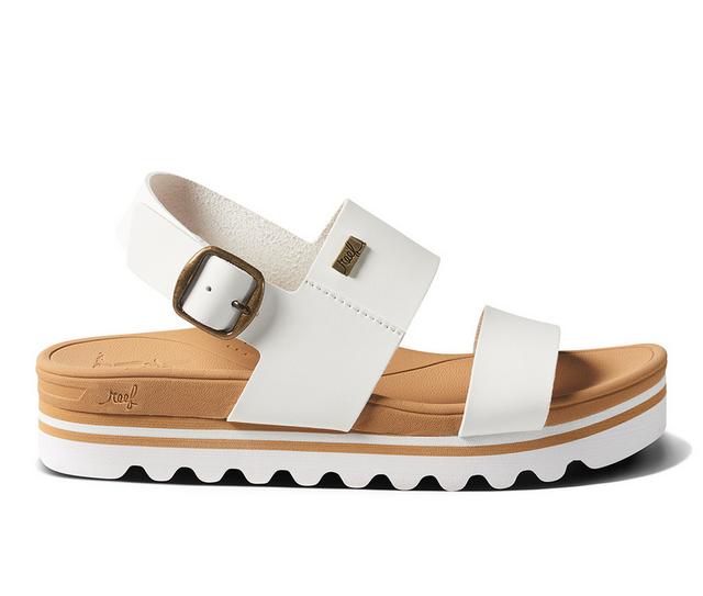 Women's Reef Horizon Hi Buckle Platform Sandals in Cloud color