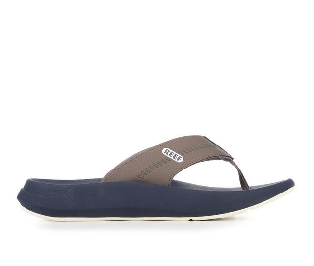 Men's Reef Swellsole Rover Flip-Flops in Navy/Khaki color