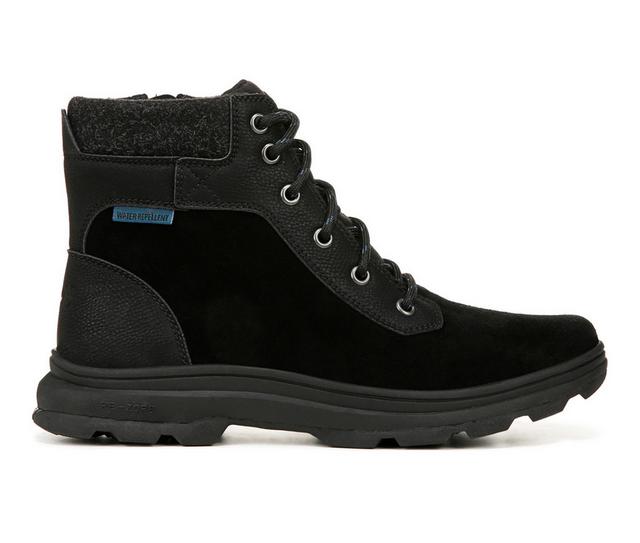 Women's Ryka Brunswick Winter Boots in Black Leather color