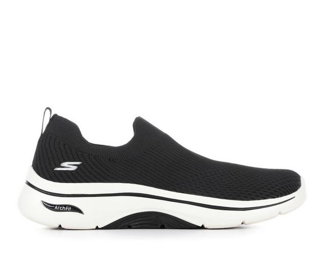 Women's Skechers Go Go Arch Fir Slip 125300 in Black/White color