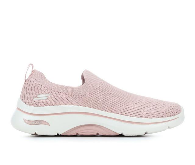 Women's Skechers Go Go Arch Fir Slip 125300 in Mauve/White color