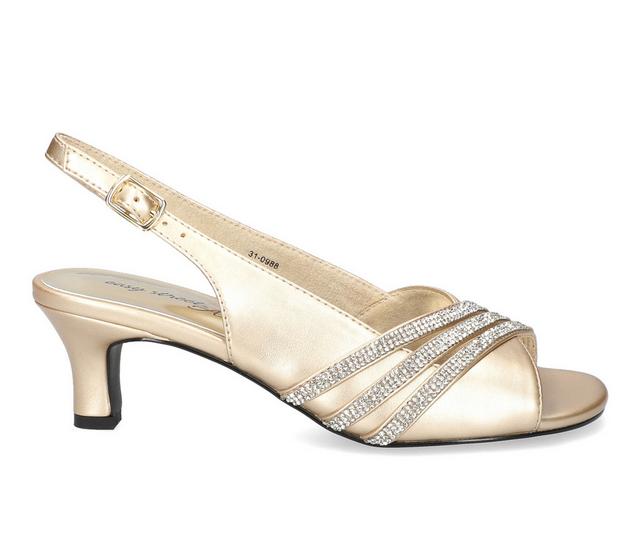 Women's Easy Street Teton Stone Special Occasion Dress Sandals in Champagne color