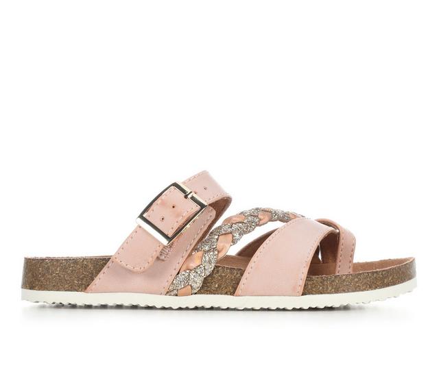 Girls' White Mountain Little Kid & Big Kid Gramma Footbed Sandals in Blush Mlti Smth color