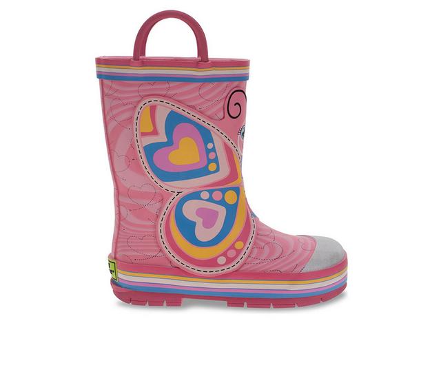 Girls' Western Chief Toddler Bella Butterfly Rain Boots in Pink color