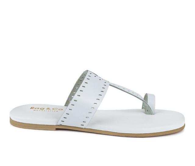 Women's Rag & Co Mila Flip-Flops in White color