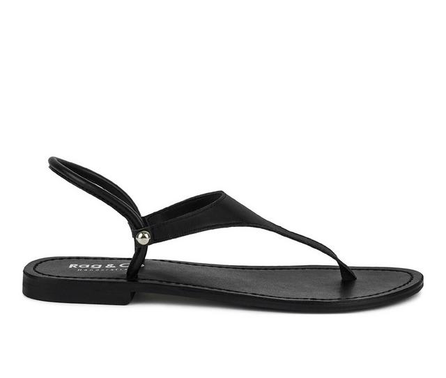Women's Rag & Co Madeline Slingback Flip-Flops in Black color