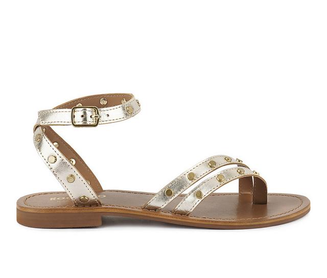 Women's Rag & Co Opra Sandals in Gold color