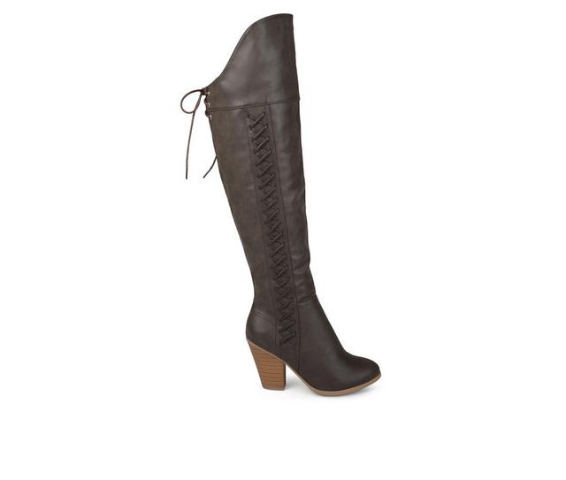 Journee Collection Spritz-P Wide Calf Knee High Boots in Grey color
