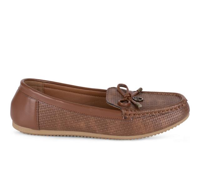 Women's Gloria Vanderbilt Rosemarie Moccasin Loafers in Brown color