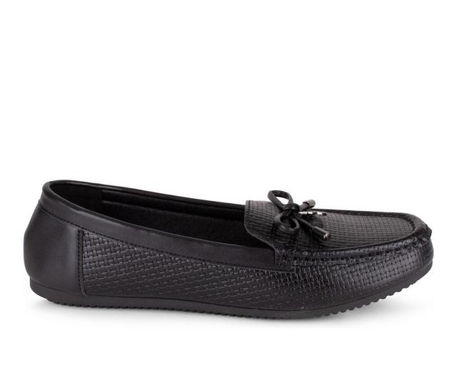 Women's Gloria Vanderbilt Rosemarie Moccasin Loafers in Black color