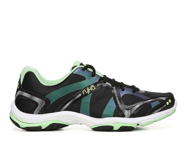 Women's Ryka Influence Training Shoes in Black Green color