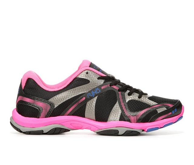 Women's Ryka Influence Training Shoes in Black/Pink color